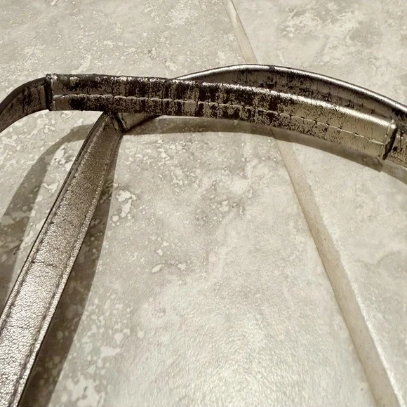 COACH Canvas Tote Bag | Starfish Print | Silver Leather Trim - Picture 6 of 14